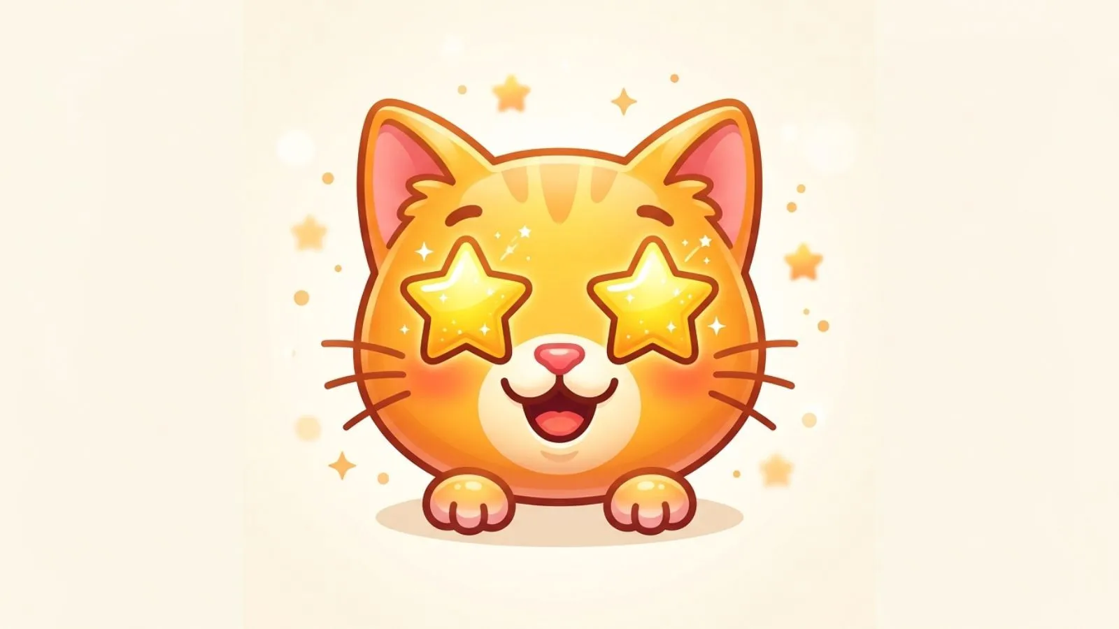 Cat Emoji With Star Eyes