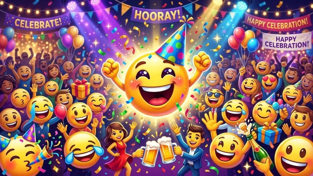 Celebrating Emoji mean