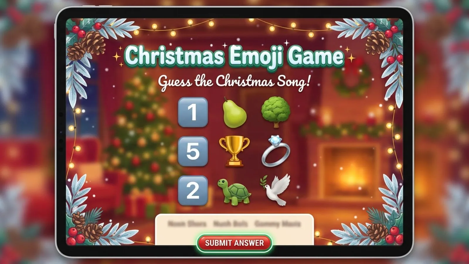 Christmas Emoji Game