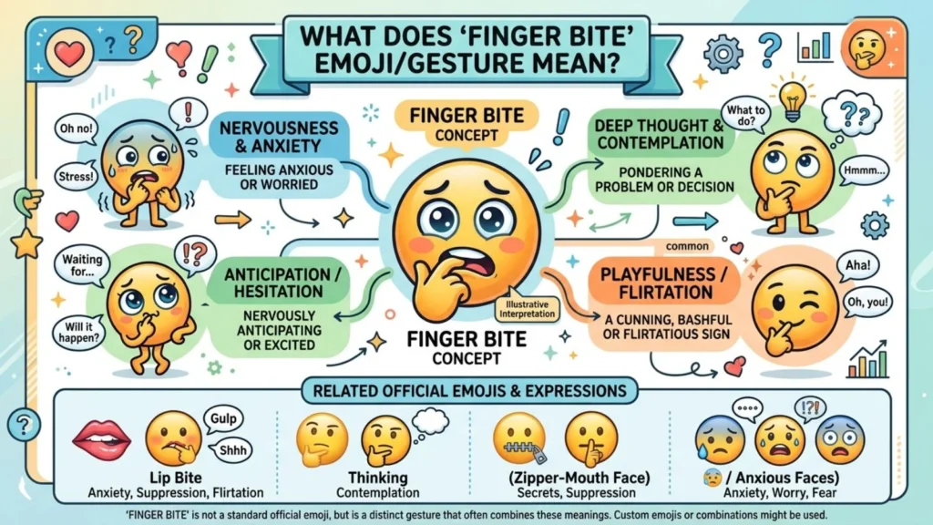 Finger Bite Emoji Mean