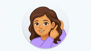 Hair Behind Ear Emoji