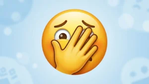 Hand Over Face Emoji