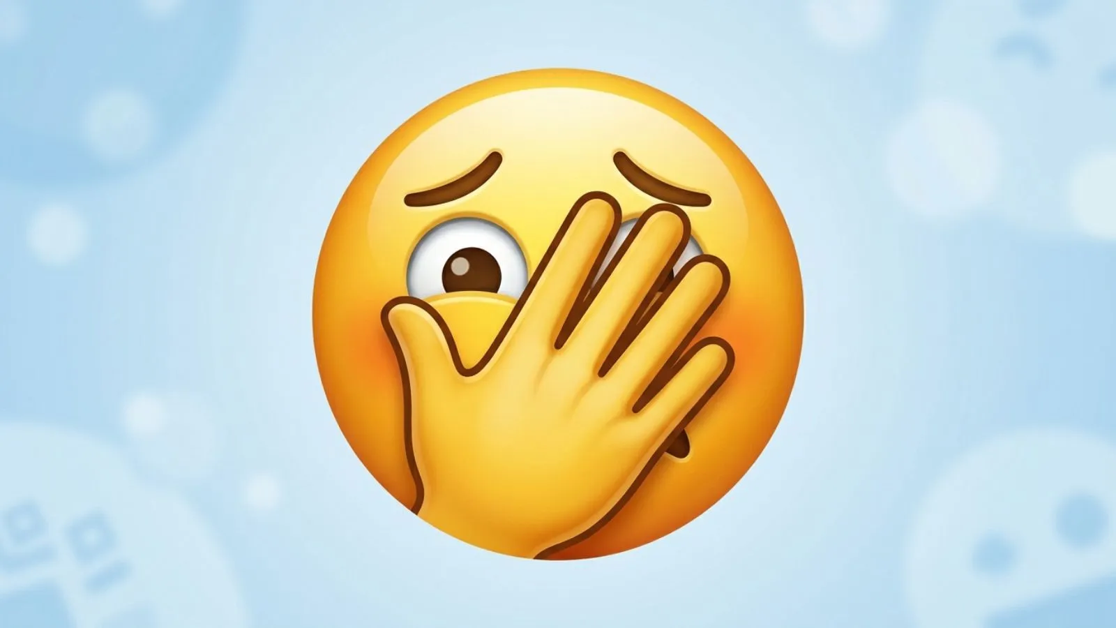 Hand Over Face Emoji