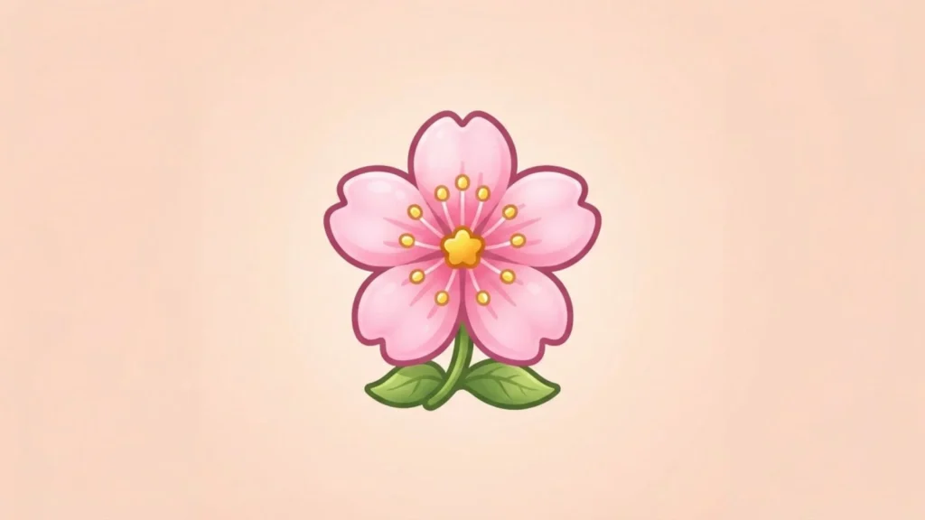 Pink Flower Emoji mean