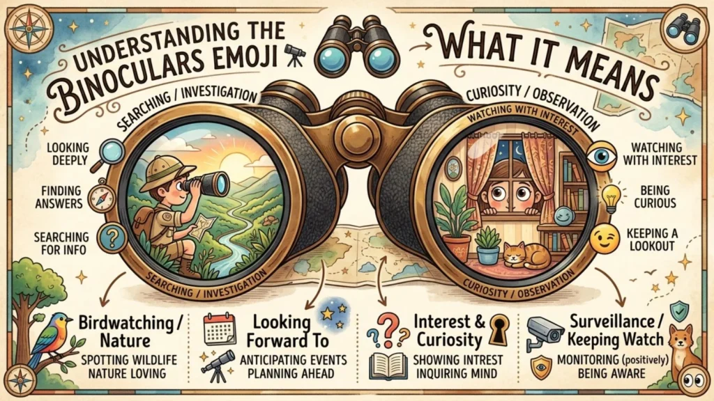  Binoculars Emoji Mean