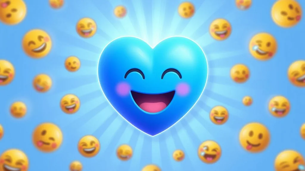 Blue Emoji Heart Mean