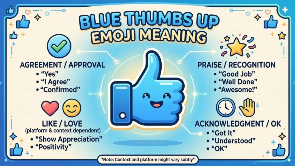 Blue Thumbs Up Emoji Mean