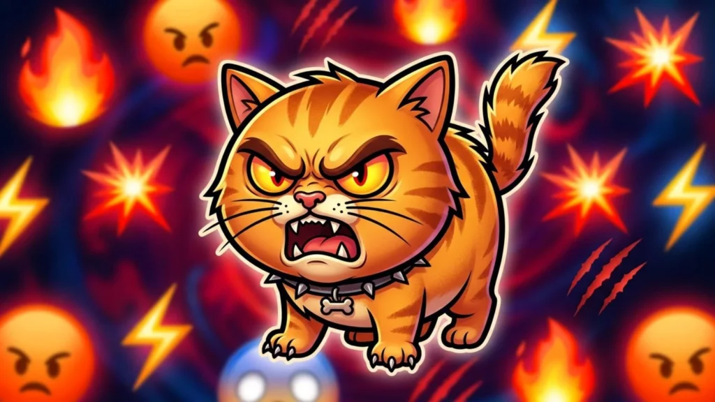 Emoji Cat OC Mean