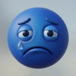 Sad Blue Emoji
