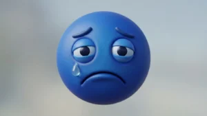 Sad Blue Emoji
