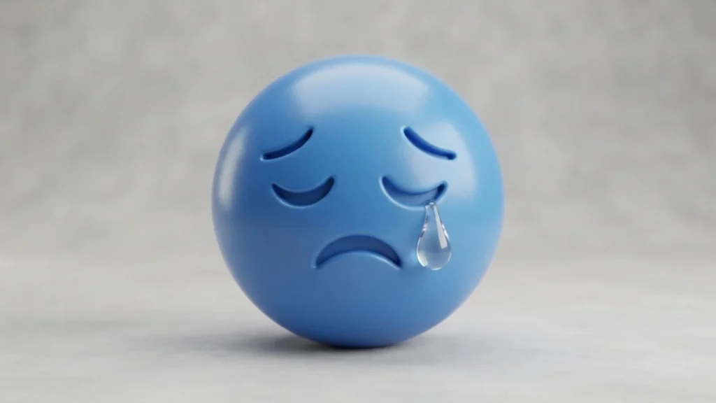 Sad Blue Emoji Mean