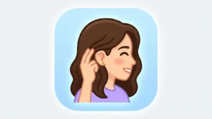 Tucking Hair Behind Ear Emoji