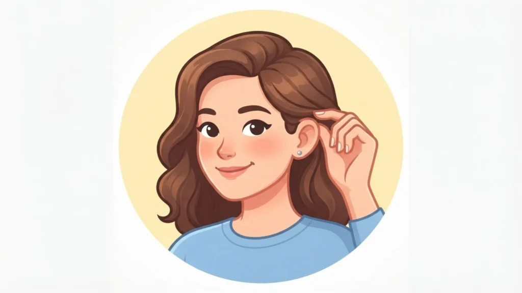 Tucking Hair Behind Ear Emoji Mean