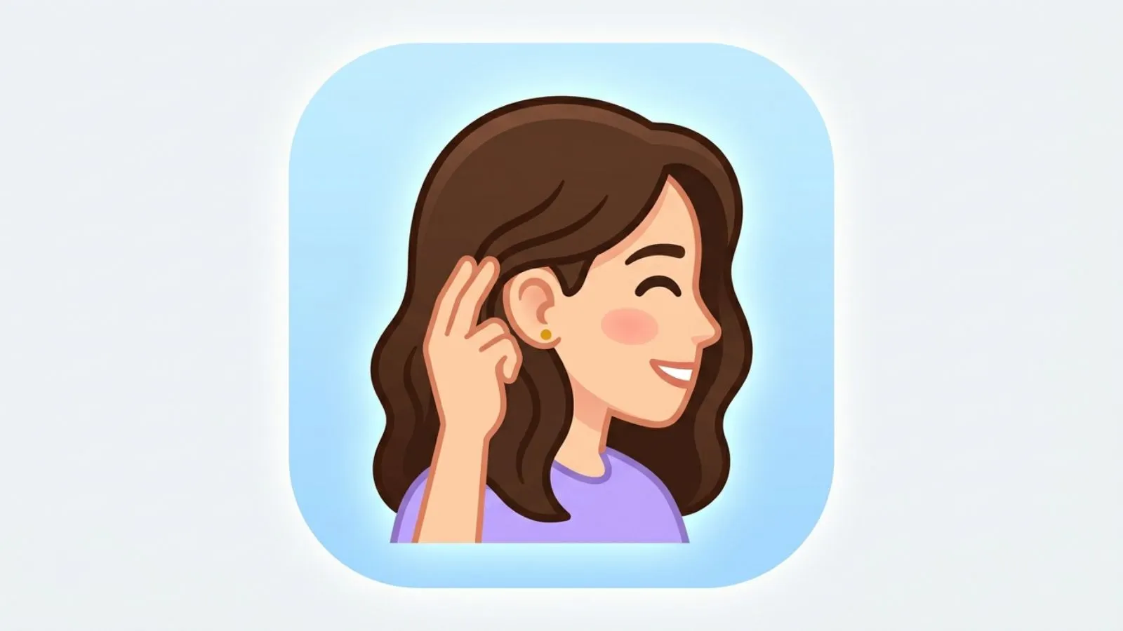 Tucking Hair Behind Ear Emoji