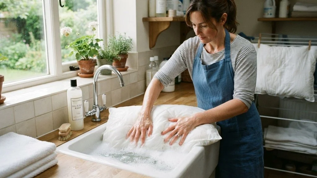 Hand Washing Delicate Pillows