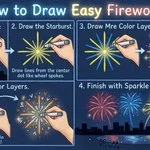How to Draw Fireworks Easy 