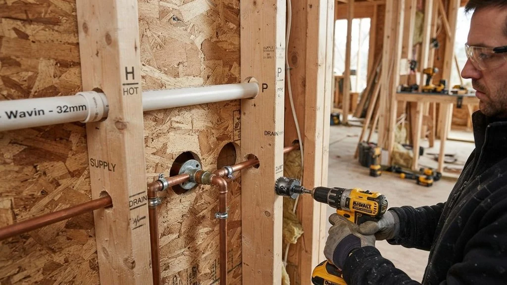 Round Holes for Pipes and Fixtures