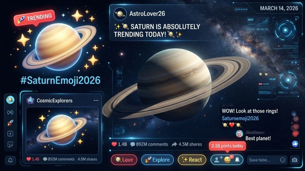 Trending Saturn Emoji in 2026