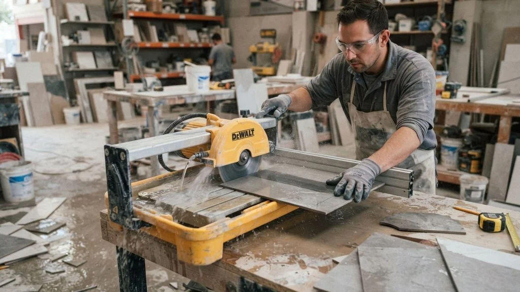 Straight Cuts with a Wet Saw