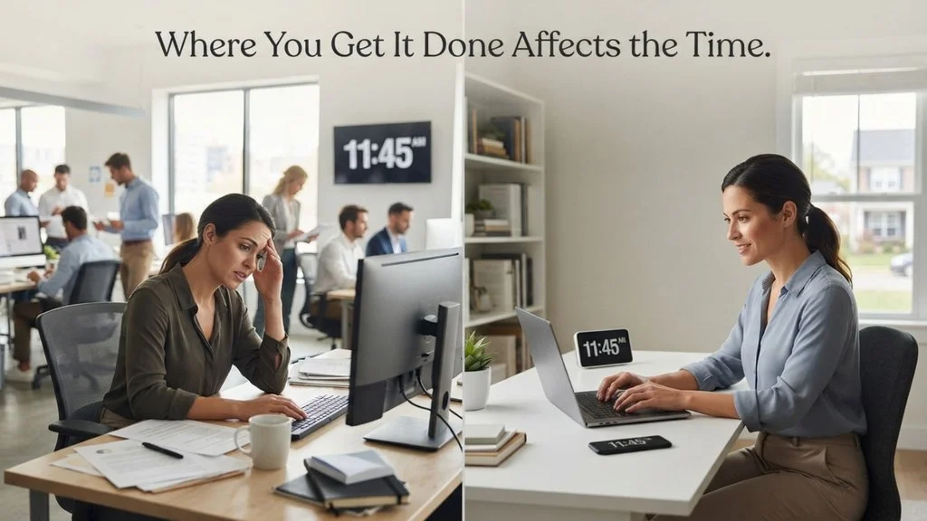 Where You Get It Done Affects the Time