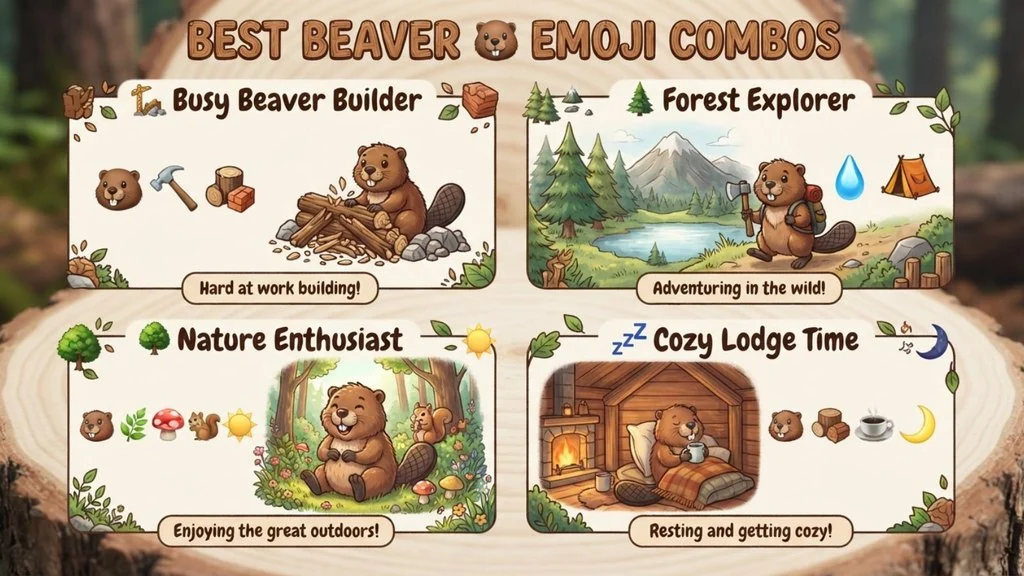 Best Beaver Emoji Combos Copy & Paste