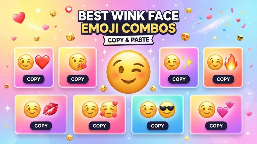 Best Wink Face Emoji Combos Copy & Paste