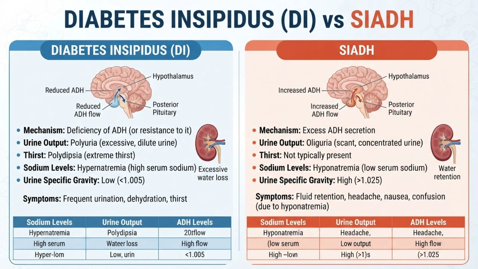 DI vs SIADH