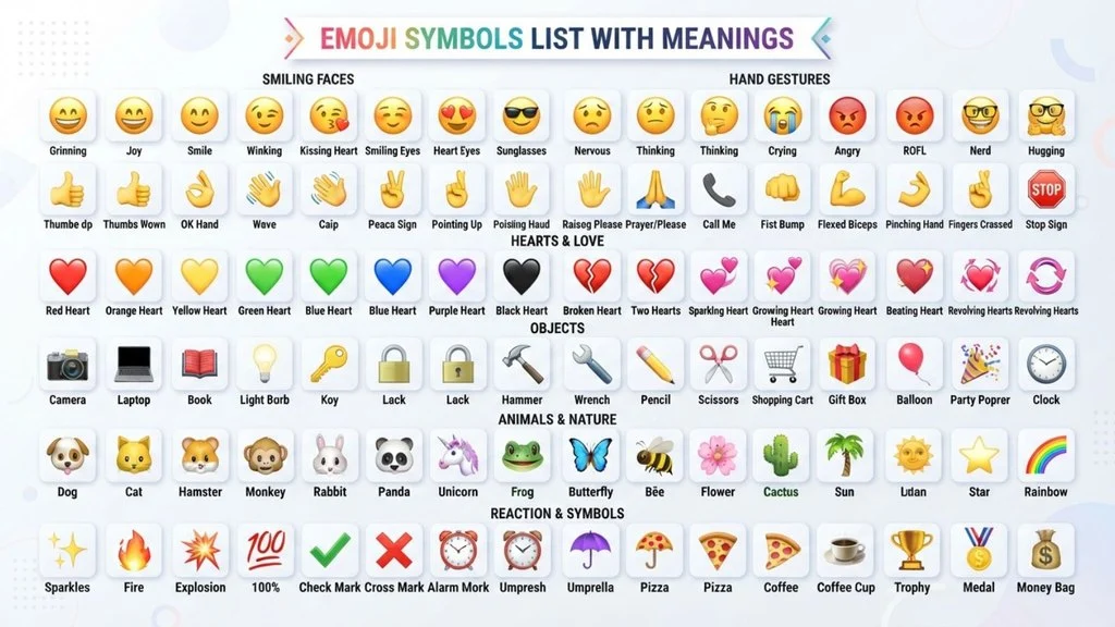  Emoji Symbols List With Meanings the Right Way