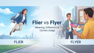 Flier vs Flyer Meaning 