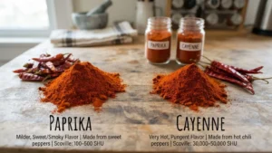 Paprika vs Cayenne