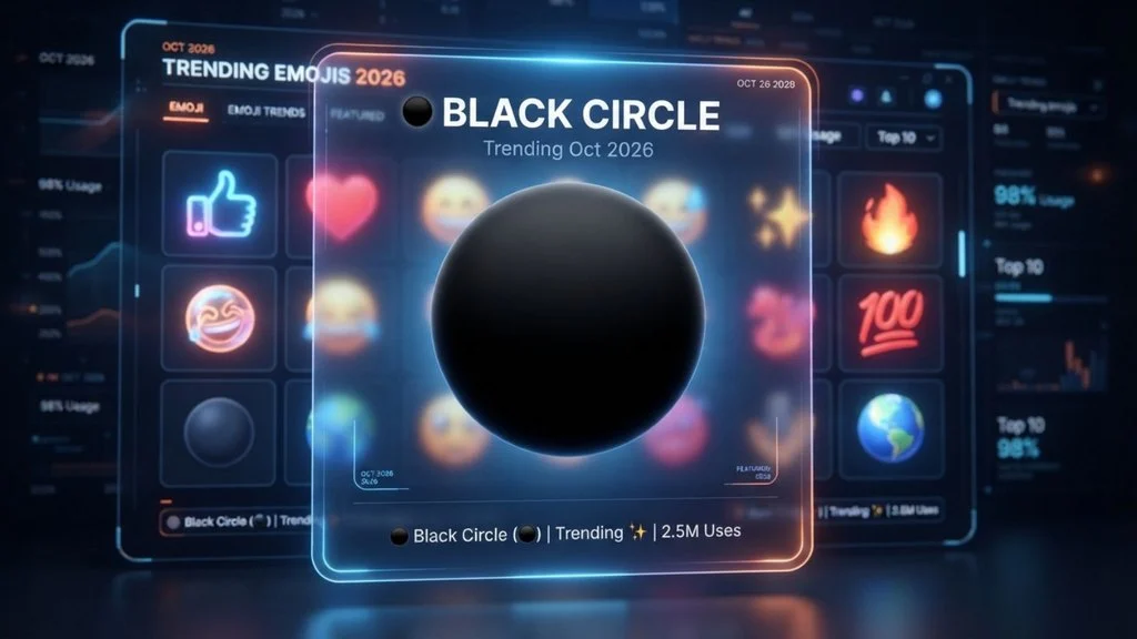 Trending Black Circle Emoji in 2026