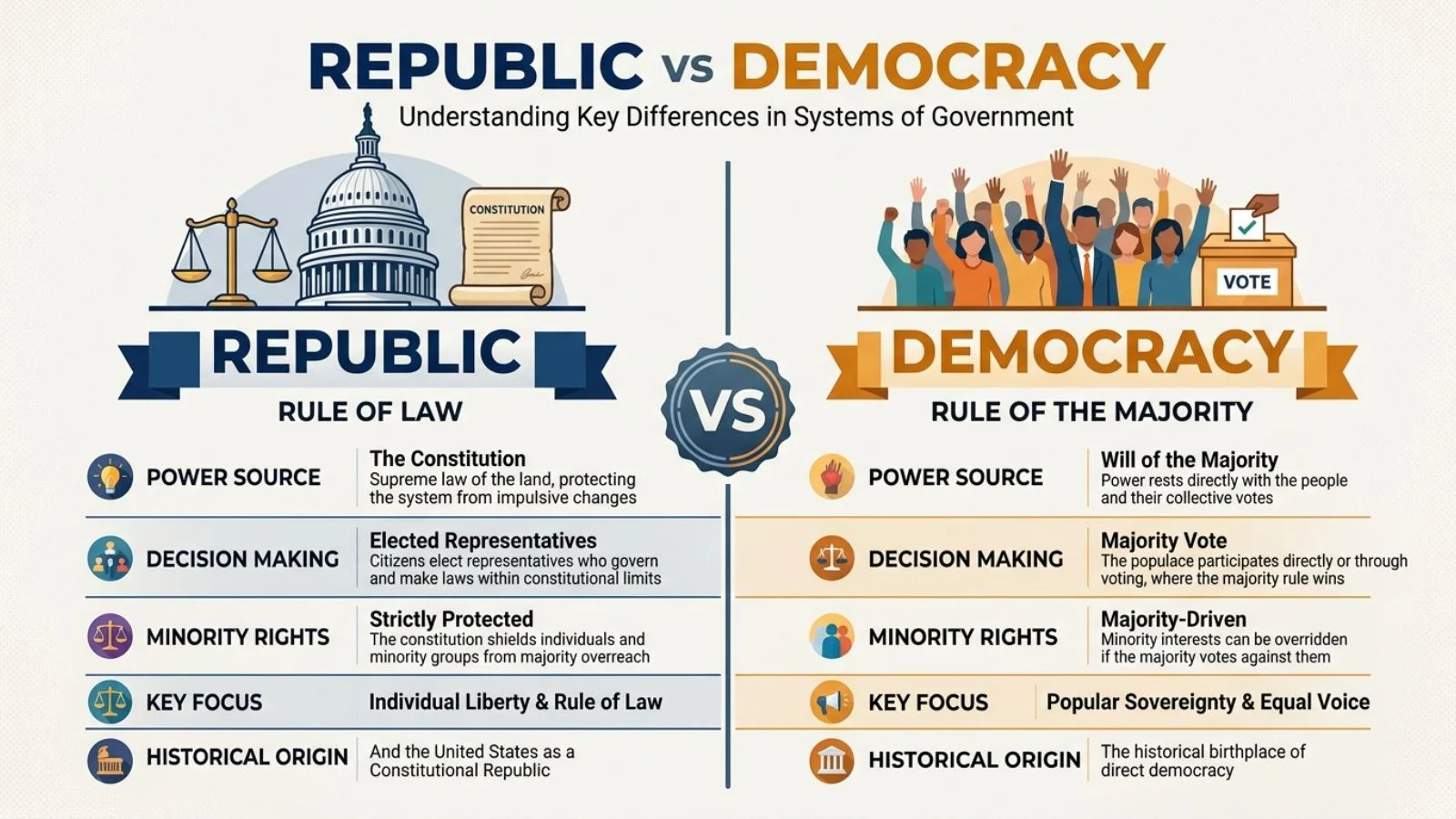 Republic vs Democracy
