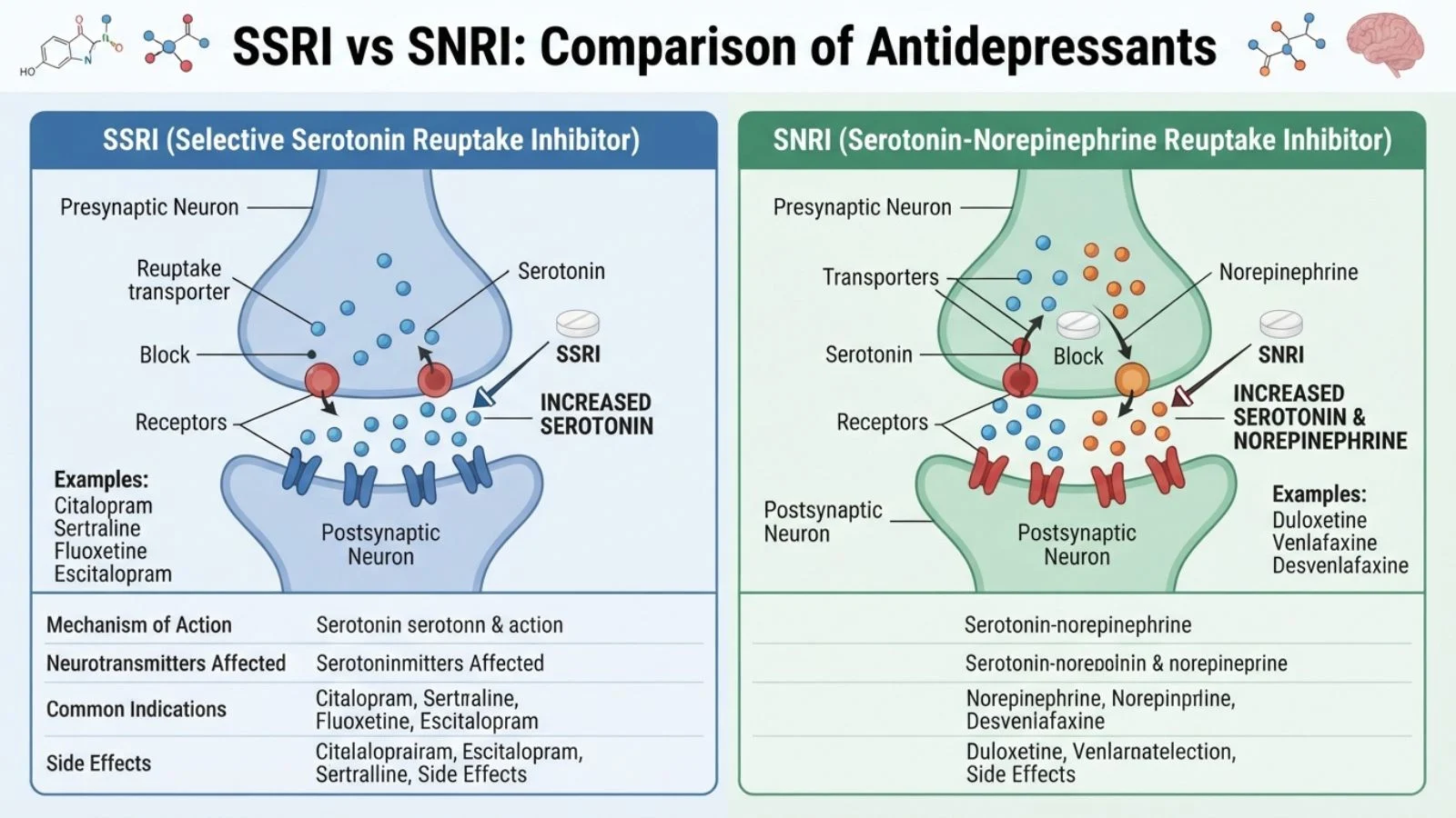 SSRI vs SNRI